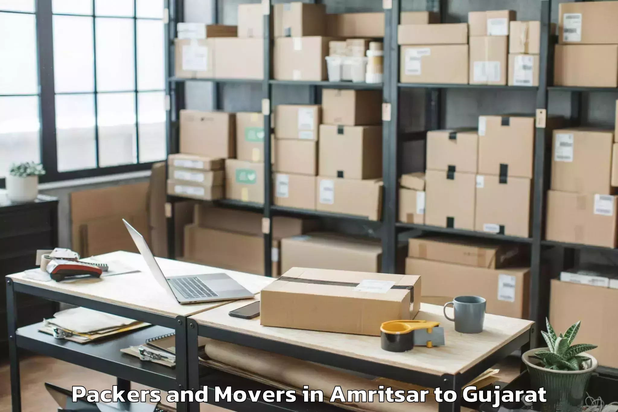 Trusted Amritsar to Jhagadia Packers And Movers